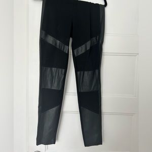 black leather leggings